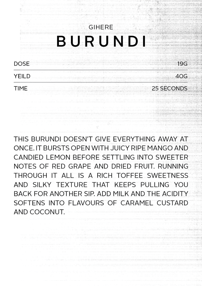Burundi Gihere | Espresso Roast