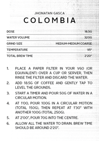 Colombia Jhonatan Gasca | Filter Roast