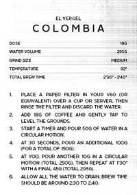 Colombia El Vergel | Filter Roast