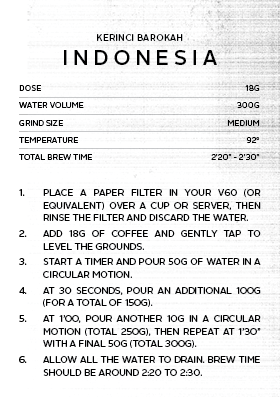 Indonesia Kerinci Barokah | Filter Roast