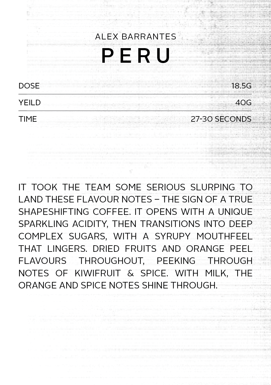 Peru Alex Barrantes | Espresso roast