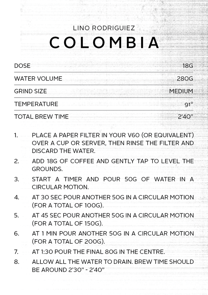 Colombia Lino Rodriguiez | Filter Roast